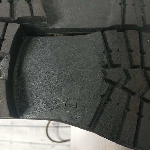 Seven7 Combat Moto Boots SZ 7 Mr. Zipper BRONZE Faux Leather. Condition is Pre-o - Picture 8 of 10